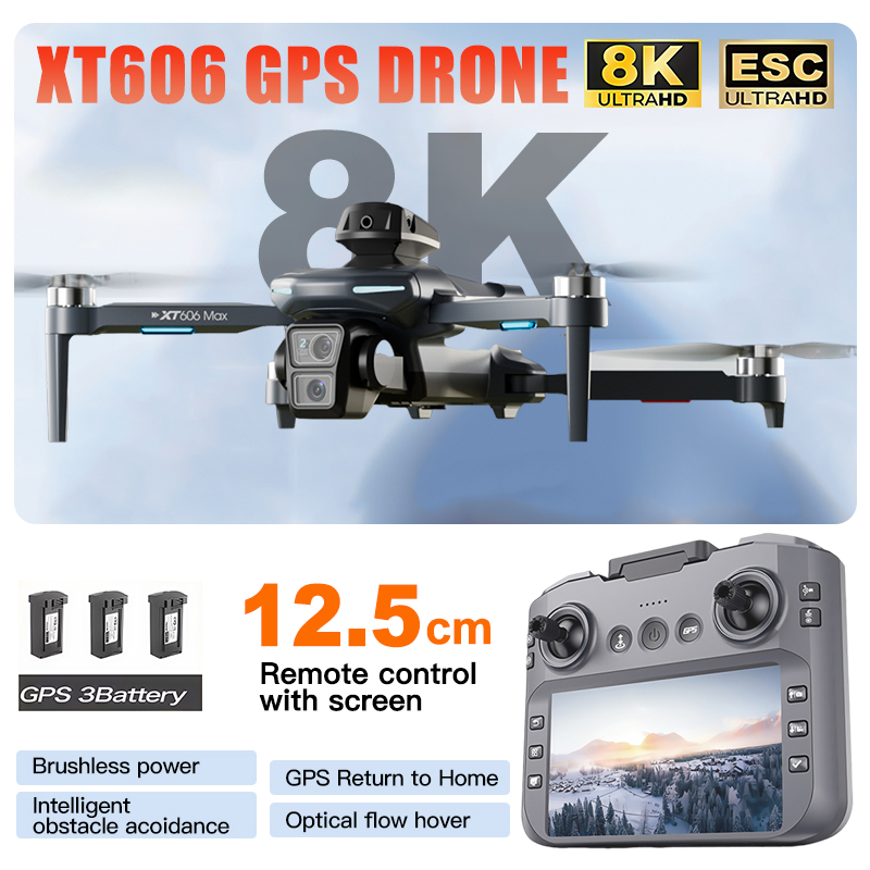 Drone Thermal Imaging - Dron XT606 MAX 3 con Batería,