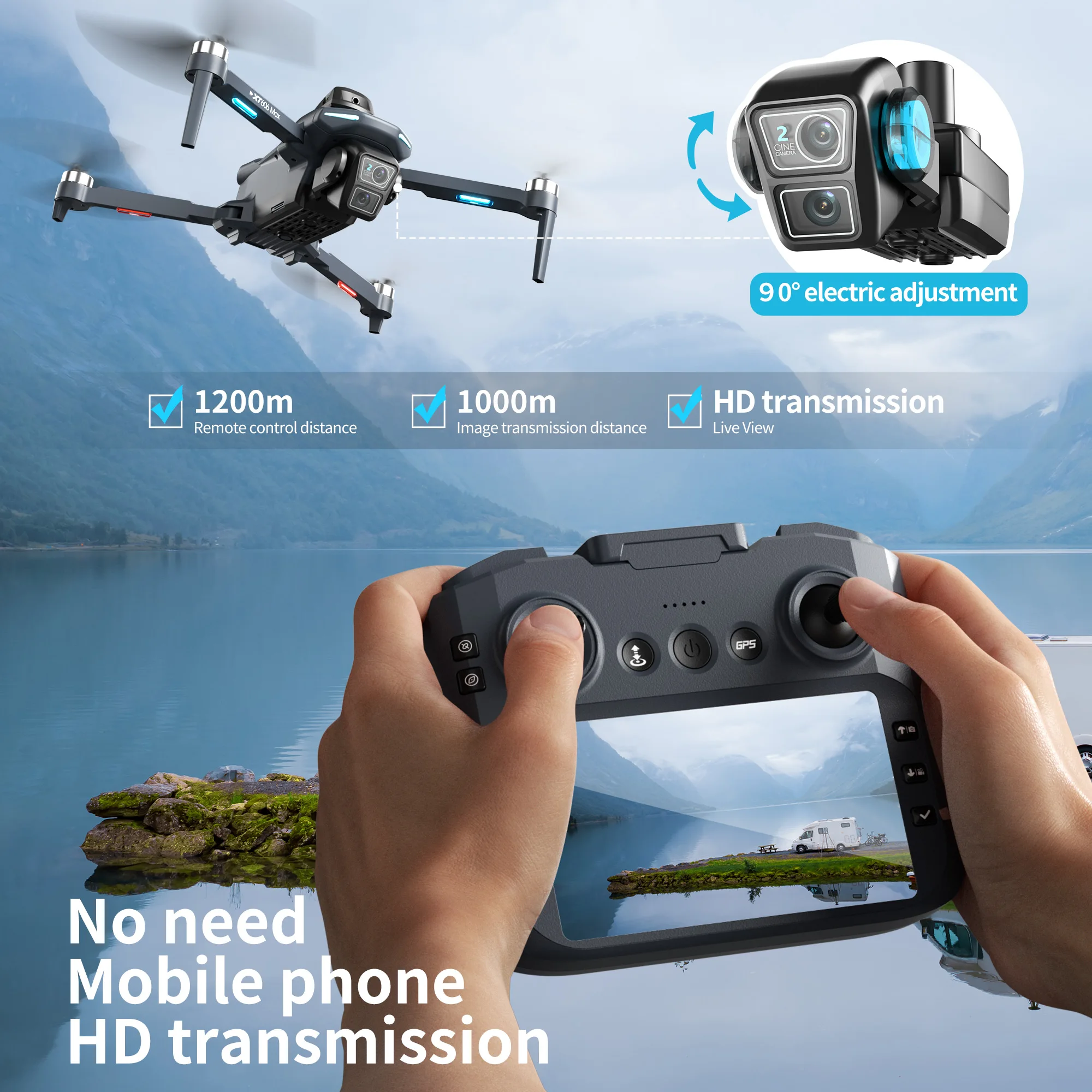 Dron GPS Original XT606 MAX 4k - Drone Multispectral reseña y precio
